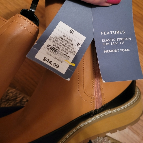 🎯nwt a new day cognac & black cambria boots - Picture 9 of 10